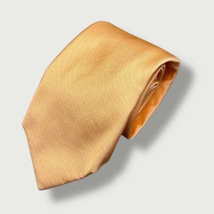 Golden Yellow Textured Silk Tie – Made in Italy