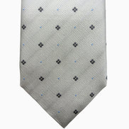 Light Grey Micro Pattern Silk Tie – Made in Italy
