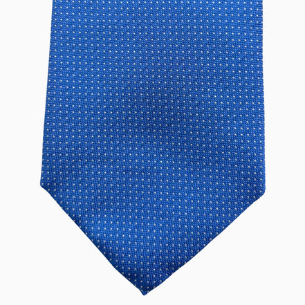 Light Blue and White Micro-Dot Silk Tie – Made in Italy