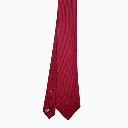 Red Textured Silk Tie – Made in Italy
