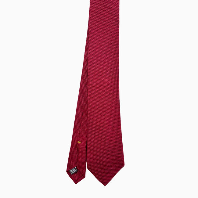 Red Textured Silk Tie – Made in Italy