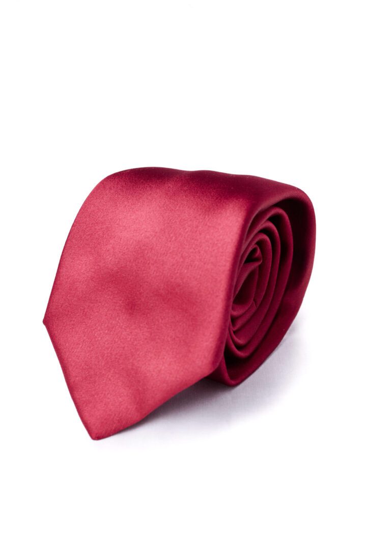 Corbata de seda roja – Hecha en Italia