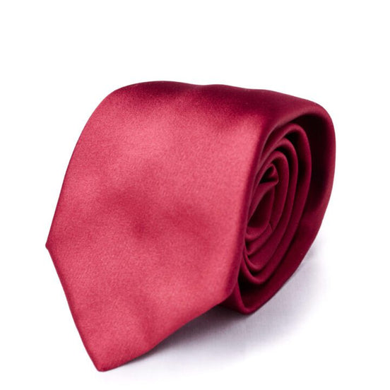 Corbata de seda roja – Hecha en Italia