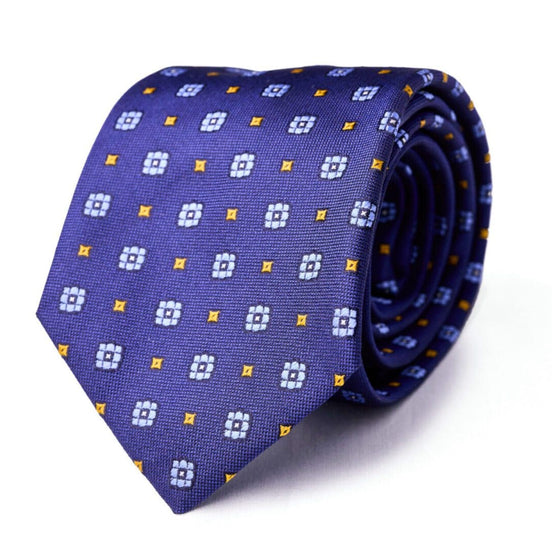 Blue Design Silk Tie – Made in Italy