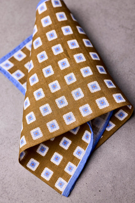 Brown Linen Handkerchief – Made in Italy