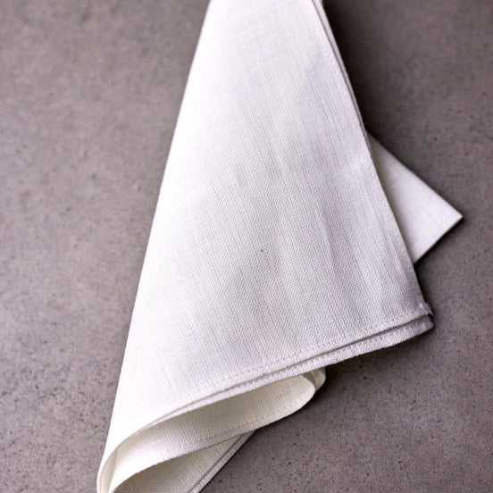 White Linen Handkerchief – Made in Italy