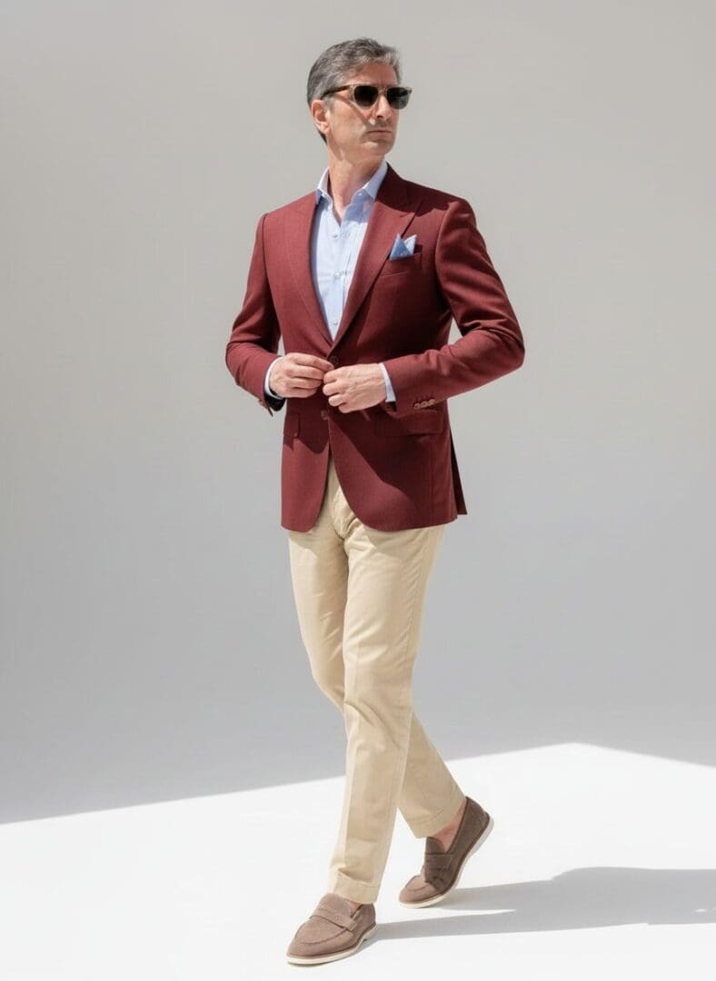 Bordeaux Red Jacket – Made in Italy