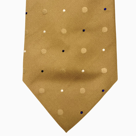 Gold Polka Dot Silk Tie – Made in Italy