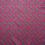 Red & Blue Reversible Geometric Medallion Handkerchief – Made in Italy