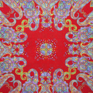 Red Multicolor Reversible Paisley Handkerchief – Made in Italy