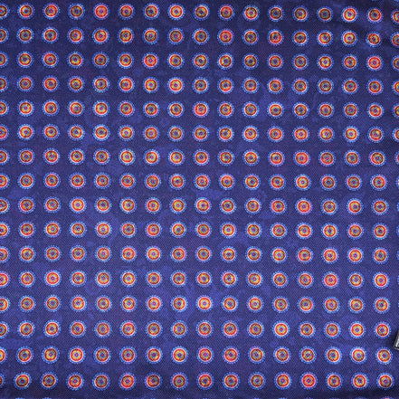 Navy Blue and Red Reversible Wildlife & Floral Handkerchief – Made in Italy