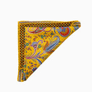 Yellow Reversible Paisley Handkerchief – Made in Italy