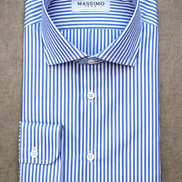 Blue Striped Cotton Shirt – Made in Italy