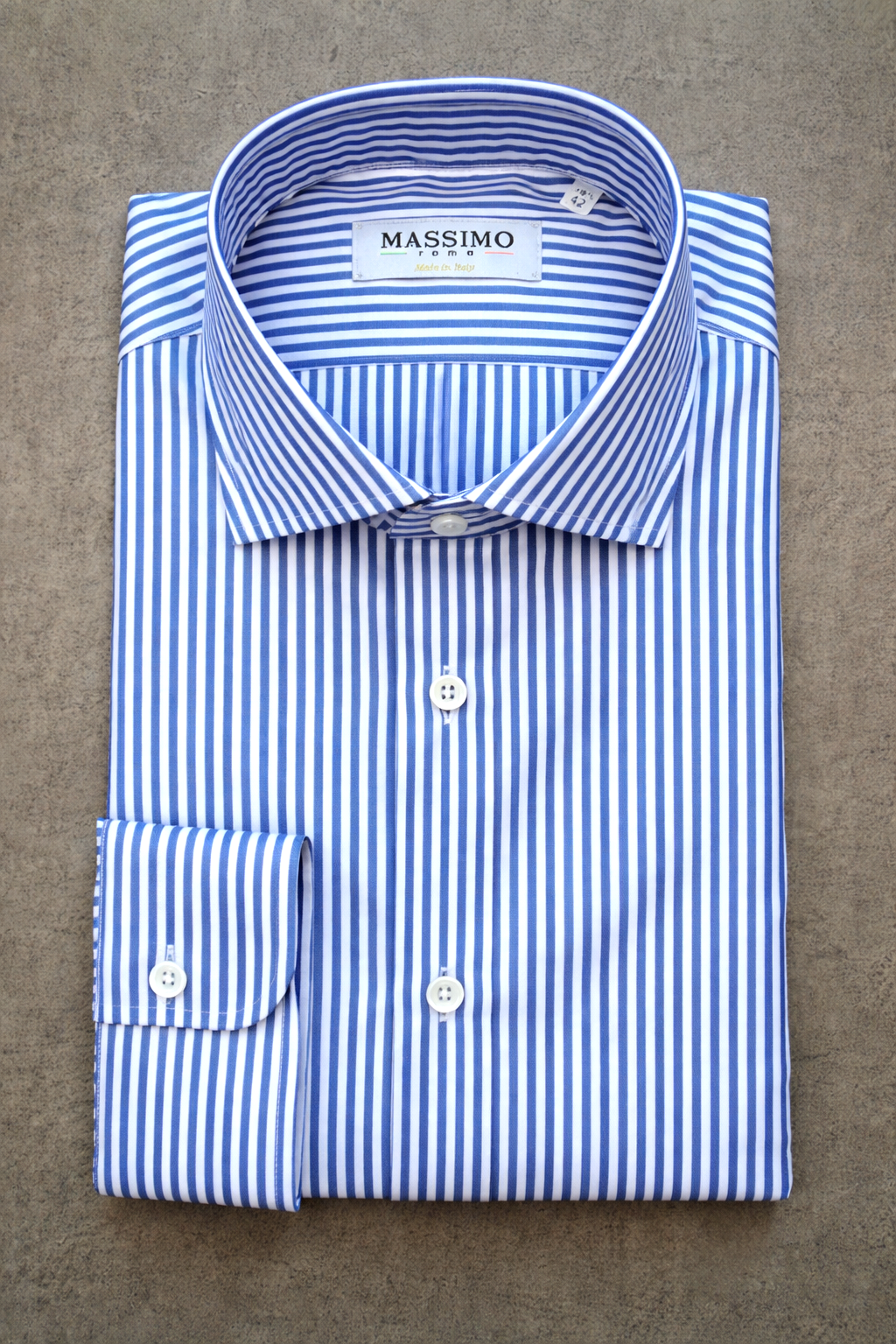 Blue Striped Cotton Shirt – Made in Italy