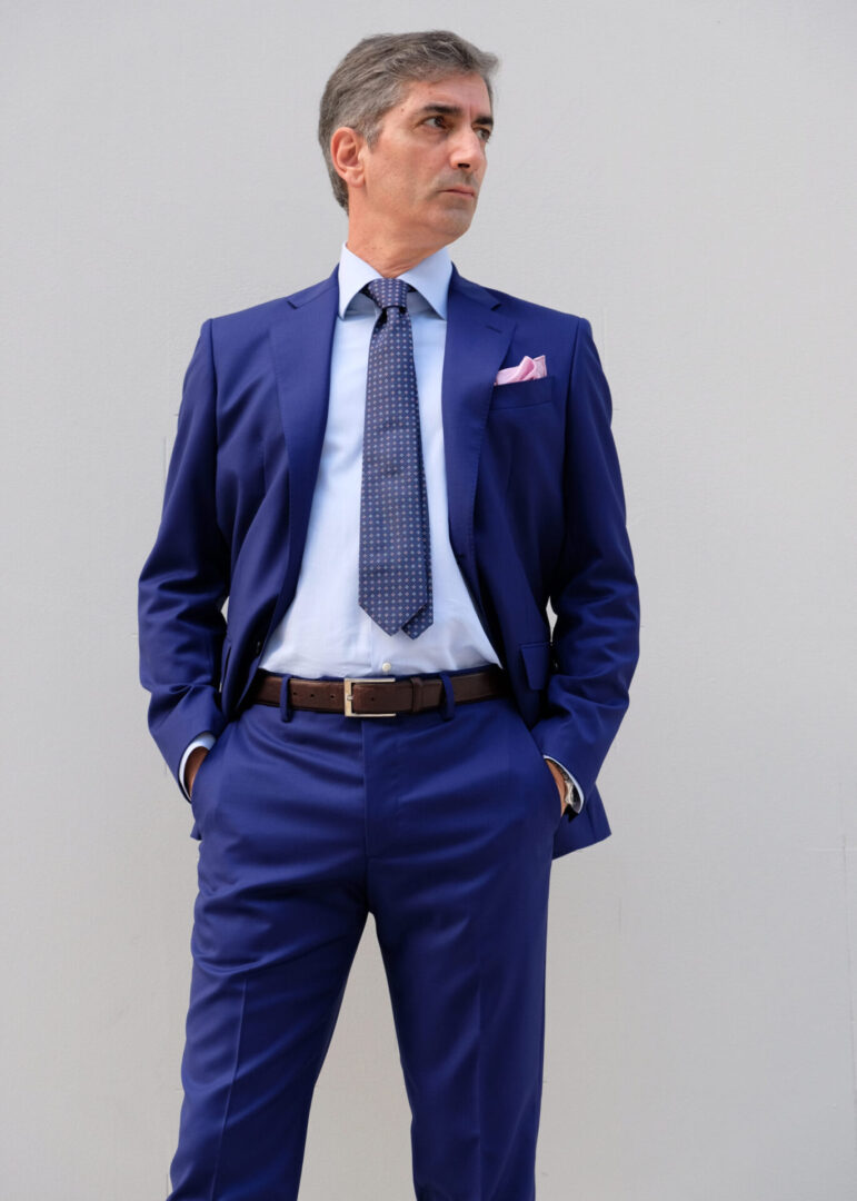 Royal Blue Suit – Made in Italy