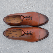 Derby marrón medio con puntera brogue de Bonafè