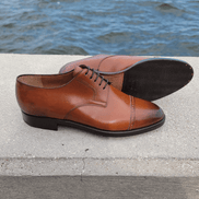 Derby marrón medio con puntera brogue de Bonafè