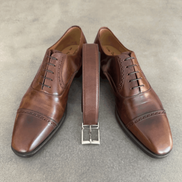 Dark Brown Calf Snuff Handcrafted Belt