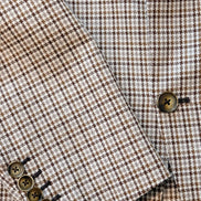 Light Brown Micro Plaid Jacket – Made in Italy