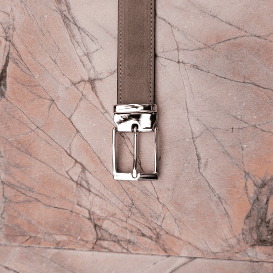 Beige Suede Leather Handcrafted Belt