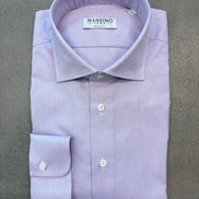 Camisa de algodón color lavanda – Fabricada en Italia