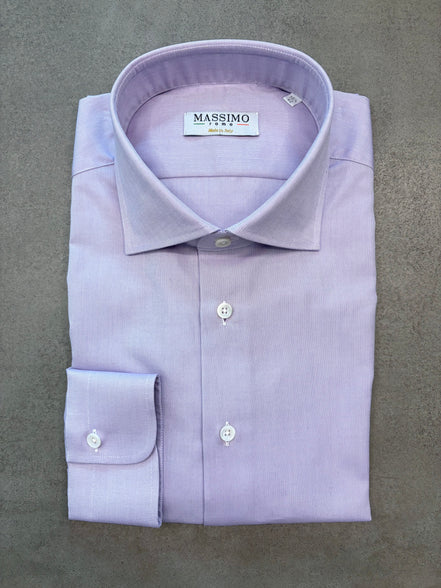 Camisa de algodón color lavanda – Fabricada en Italia