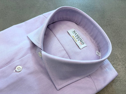 Camisa de algodón color lavanda – Fabricada en Italia