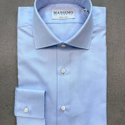 Camisa de algodón azul claro – Fabricada en Italia