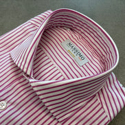 Magenta Striped Cotton Linen Shirt – Made in Italy