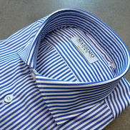 Blue Striped Cotton Shirt – Made in Italy