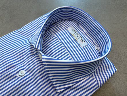 Blue Striped Cotton Shirt – Made in Italy