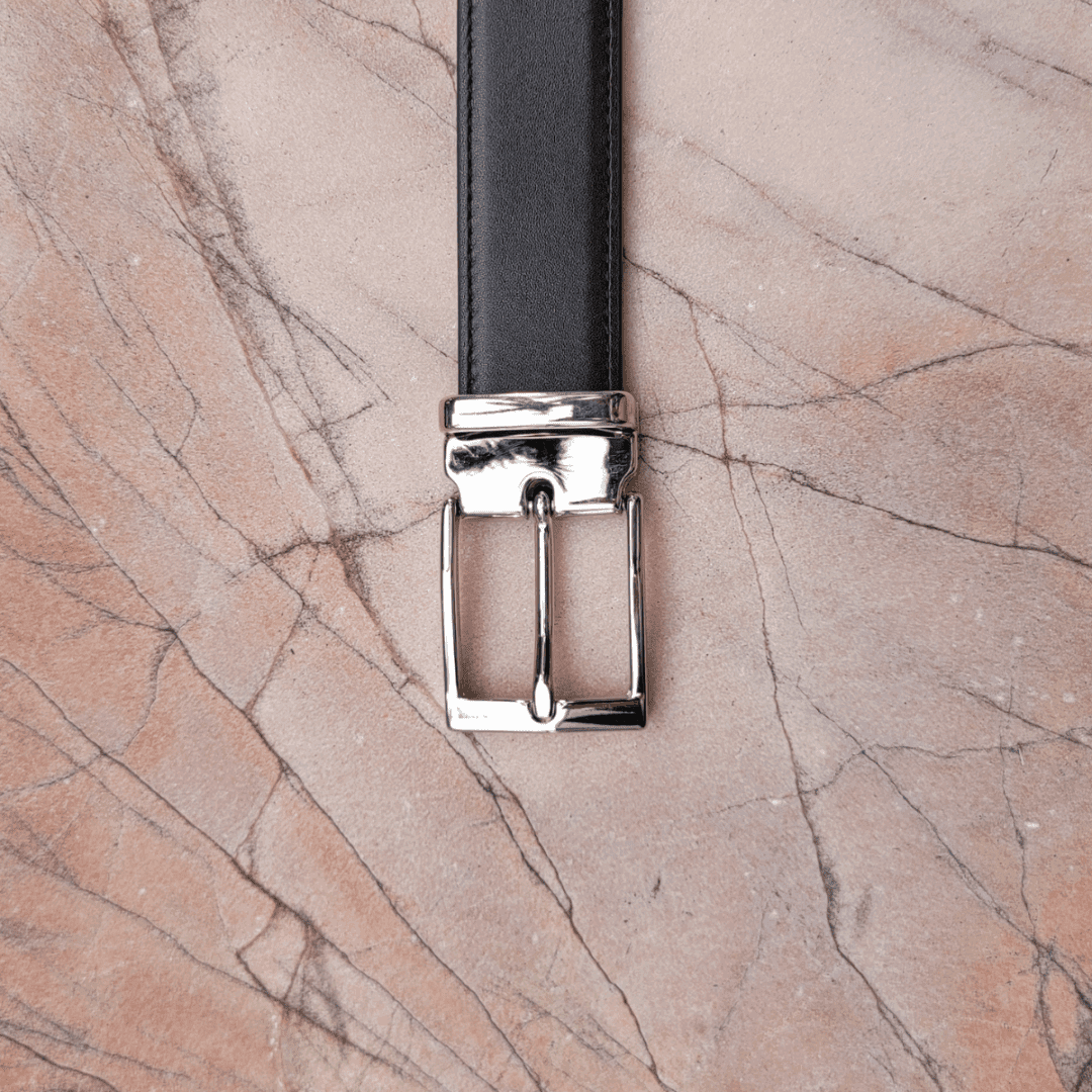 Dark Brown Calf Leather Meleze Handcrafted Belt