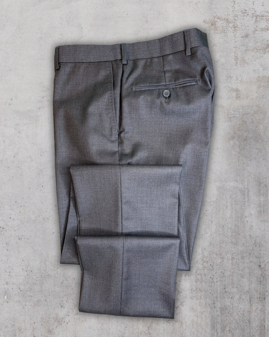 Dark Gray Wool Trousers – Made in Italy