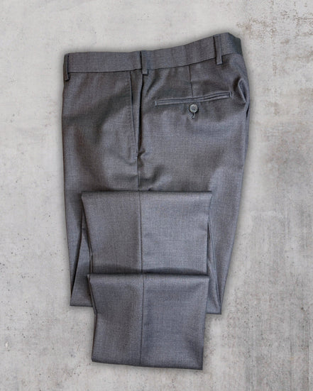 Dark Gray Wool Trousers – Made in Italy