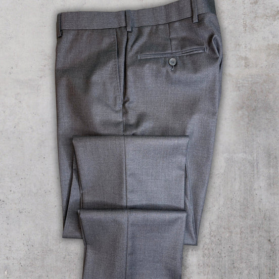 Dark Gray Wool Trousers – Made in Italy