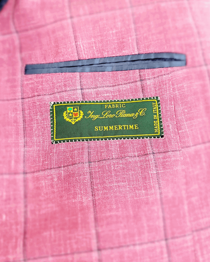 Chaqueta deportiva rosa claro con diseño de ventana – Fabricada en Italia