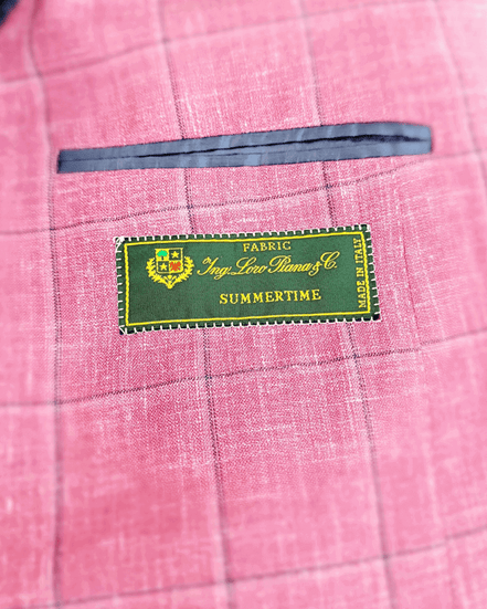 Chaqueta deportiva rosa claro con diseño de ventana – Fabricada en Italia