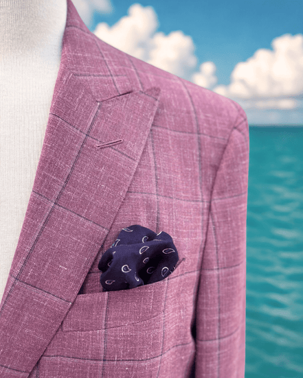 Chaqueta deportiva rosa claro con diseño de ventana – Fabricada en Italia
