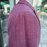 Chaqueta deportiva rosa claro con diseño de ventana – Fabricada en Italia