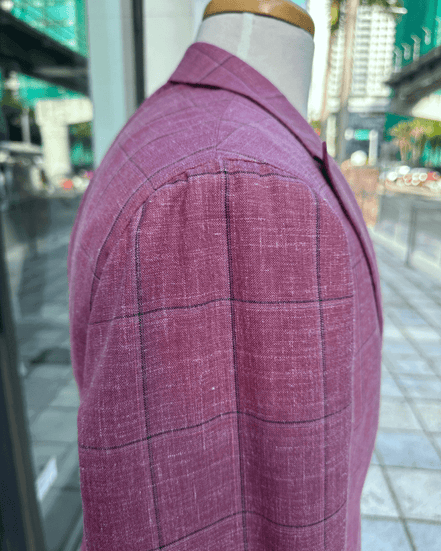 Chaqueta deportiva rosa claro con diseño de ventana – Fabricada en Italia