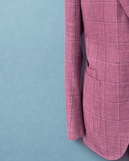 Chaqueta deportiva rosa claro con diseño de ventana – Fabricada en Italia