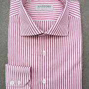Magenta Striped Cotton Linen Shirt – Made in Italy