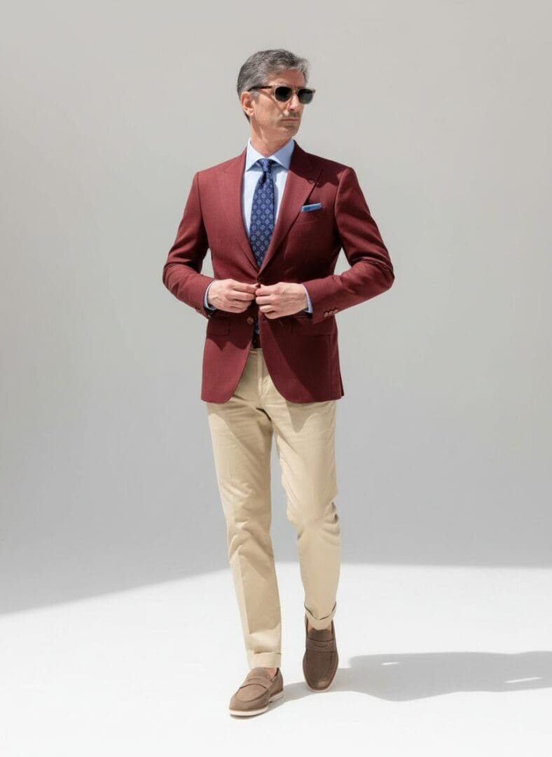 Bordeaux Red Jacket – Made in Italy