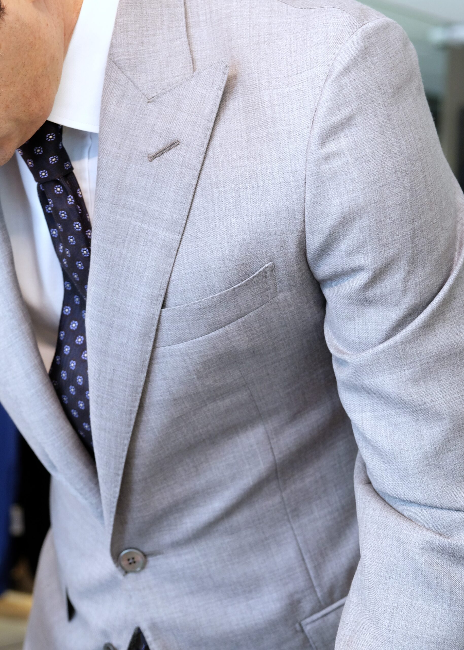 Light gray suit